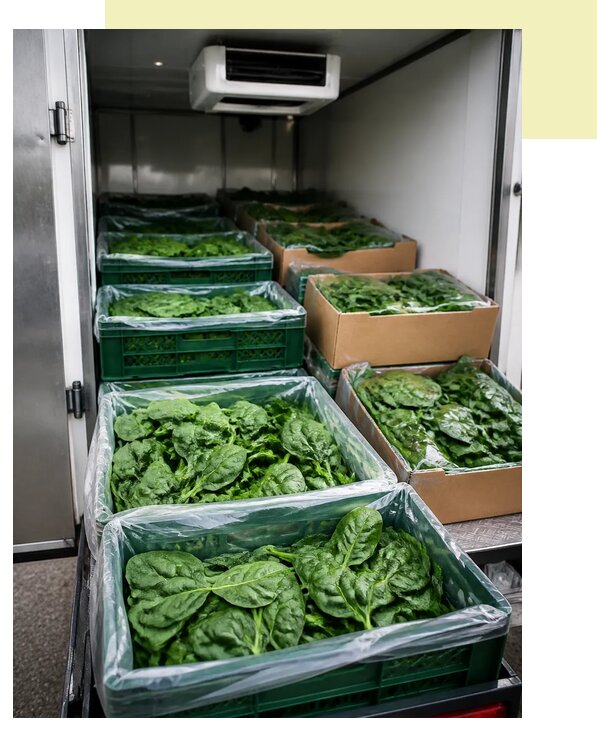 Перевозка шпината автотранспортом в Лабинск по цене от 5362 р. | Агросервис-Лбк