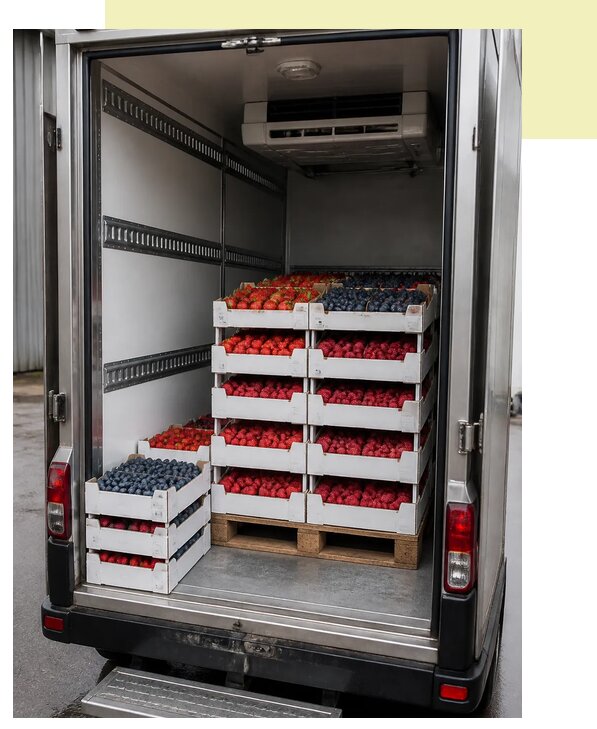 Перевозка ягод рефрижератором в Лабинск по цене от 5362 р. | Агросервис-Лбк